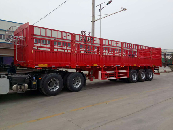 Warehouse grate transport semi-trailer