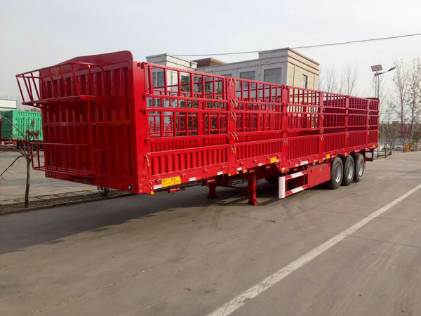 Warehouse grate transport semi-trailer