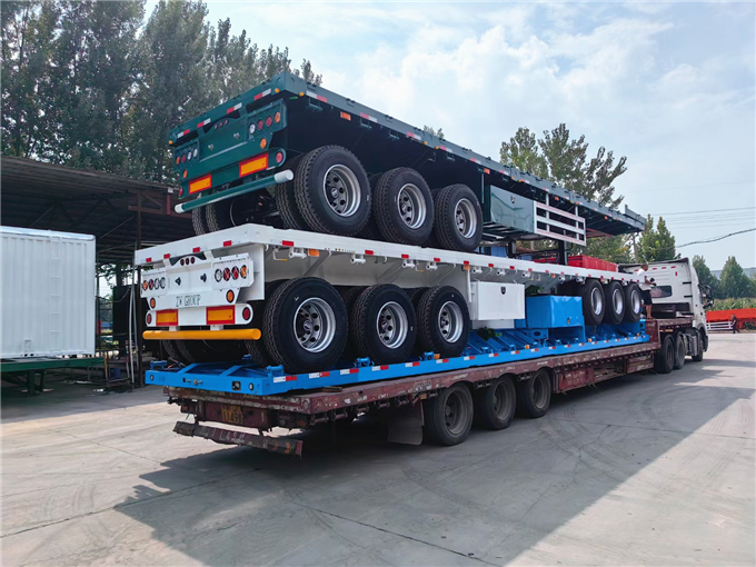 Container transport semi-trailer