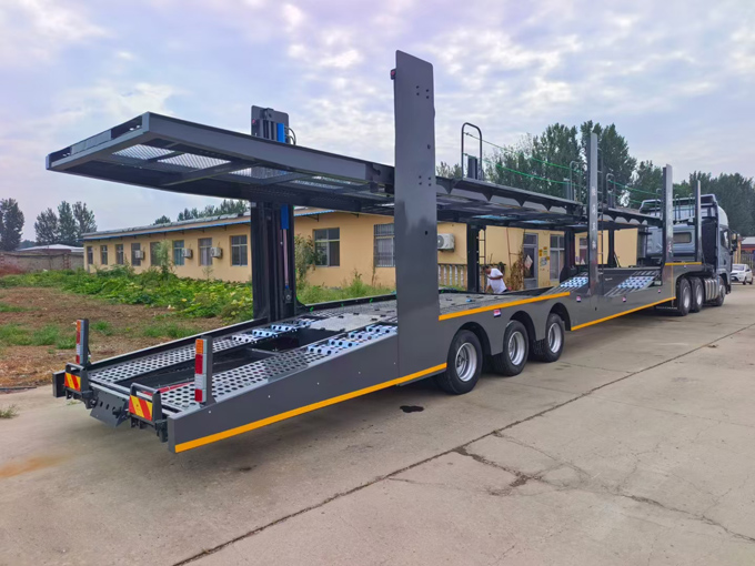 Vehicle transportation semi-trailer